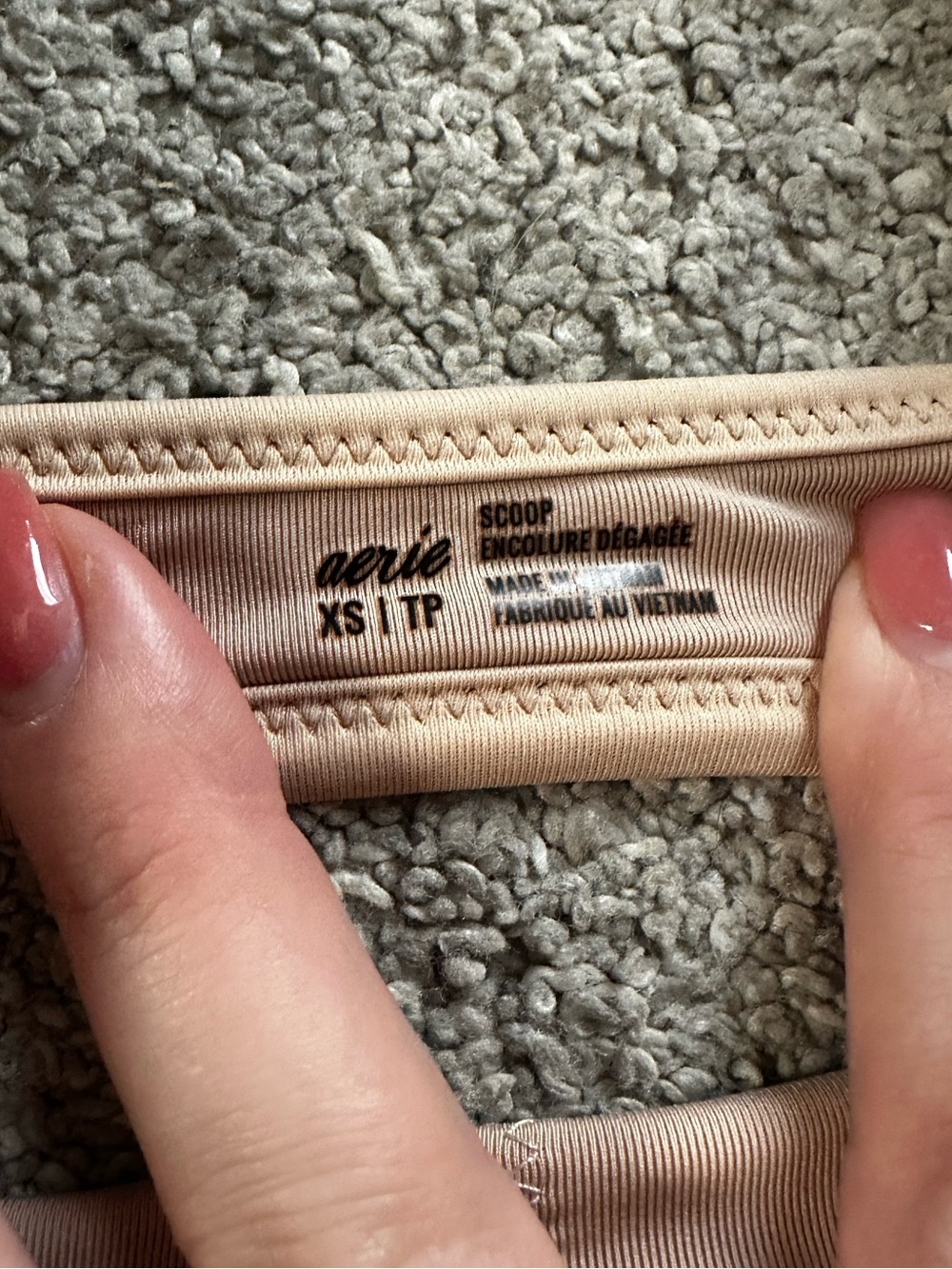 ⭐️aerie Sparkle Taupe Bikini Top - Picture 3 of 6